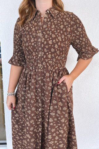 Maeve 1/2 Sleeve Midi Dress