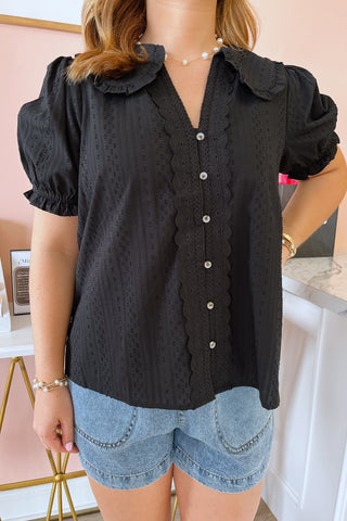 Wendy Collared Blouse - Boutique EllaPar