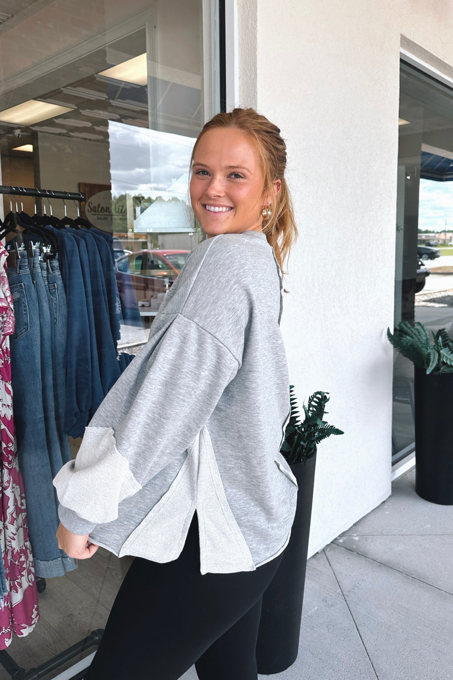 Brooklyn Raw-Edge Sweatshirt