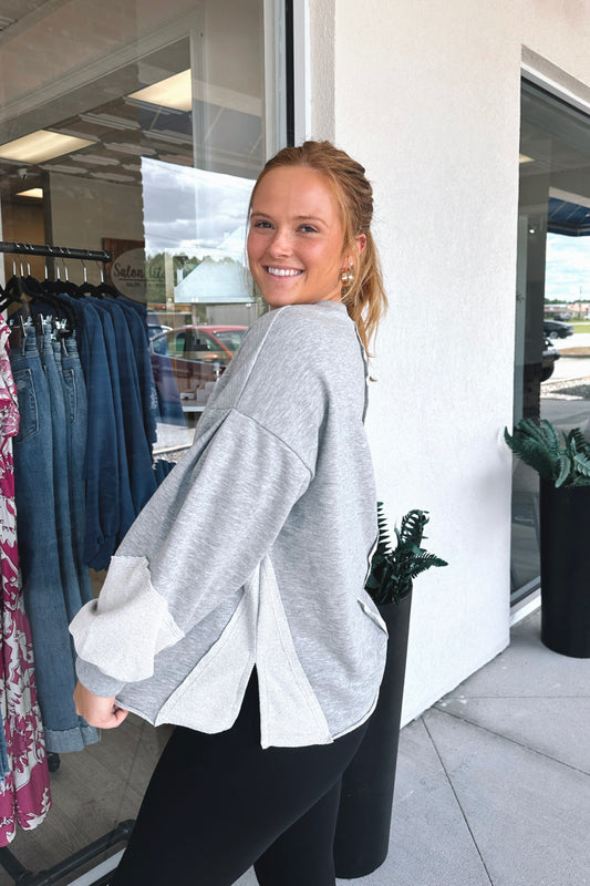 Brooklyn Raw-Edge Sweatshirt