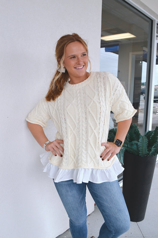 Clementine Cable Knit Top