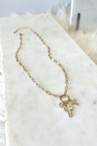 Larson Cross Necklace - Boutique EllaPar