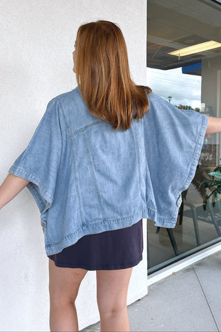 Delaney Denim Poncho