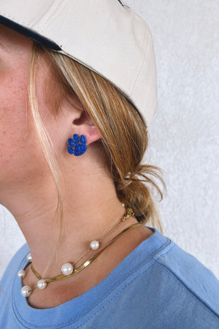 Pave Paw Studs - Boutique EllaPar