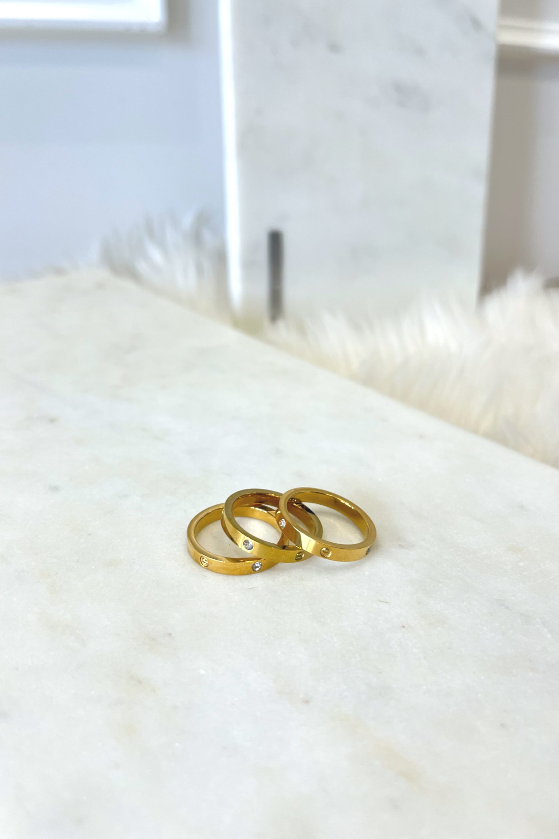 SS Pave Ring Set - Boutique EllaPar