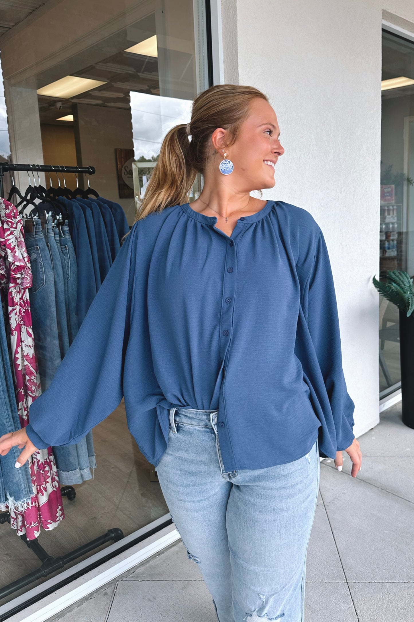 Eloise Button-Up Blouse