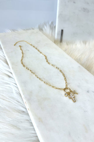 Larson Cross Necklace - Boutique EllaPar
