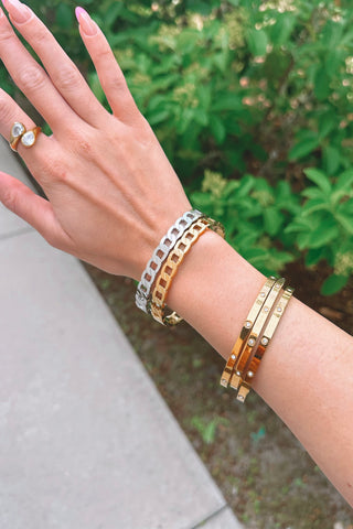 SS Cuban Bangle - Boutique EllaPar