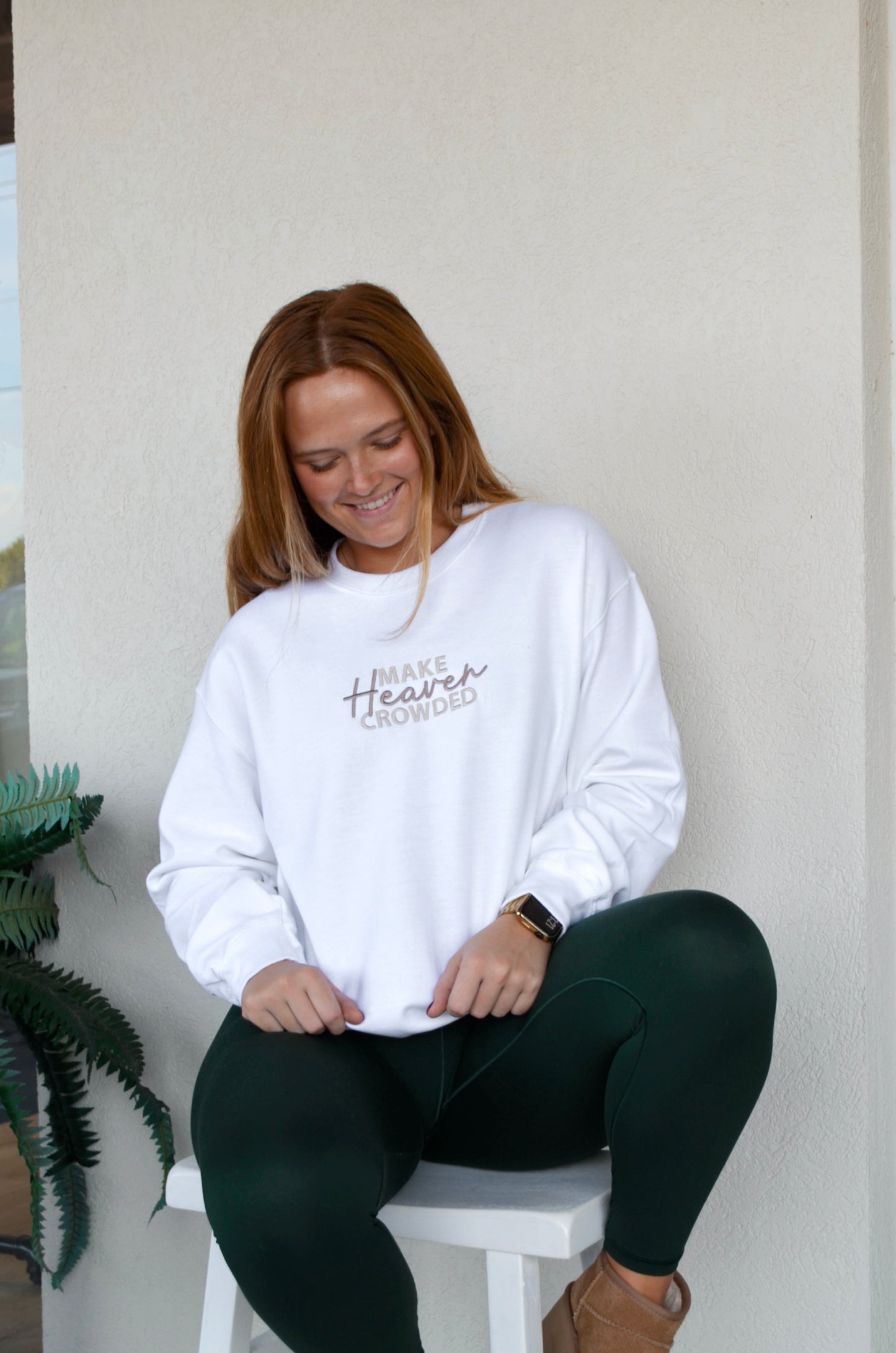 Make Heaven Crowded Embroidered Sweatshirt