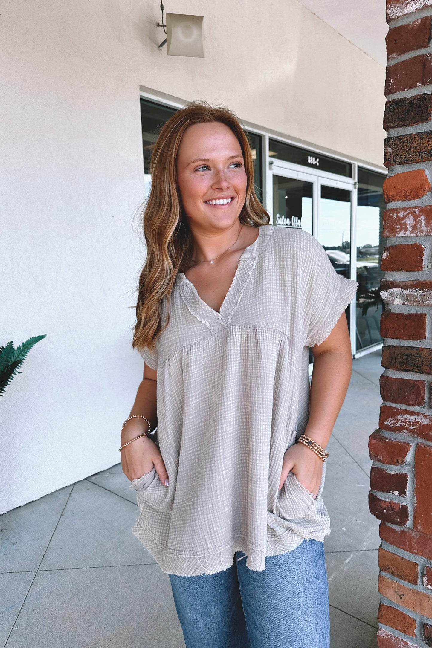 Gabby Gauze Top