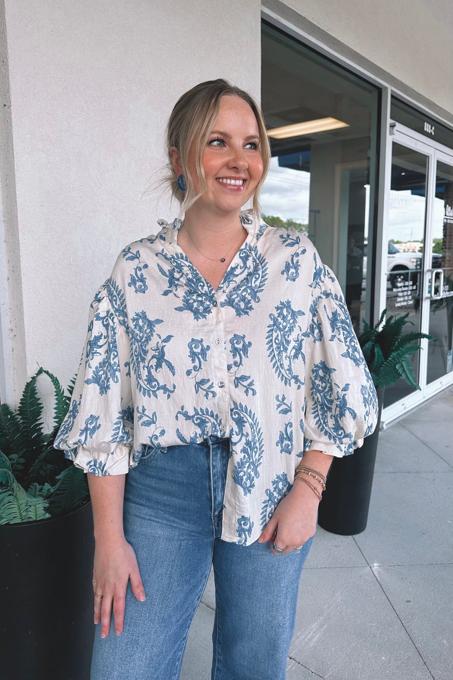 Lucy Button-Down Blouse