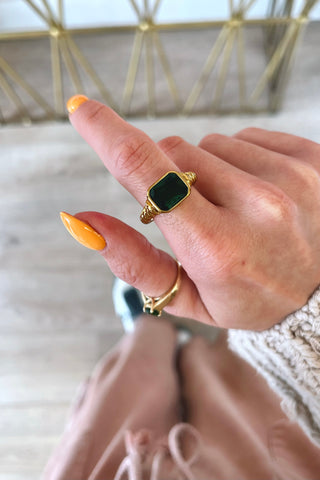 SS Emerald Ring
