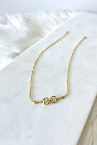 18K Horseshoe Necklace - Boutique EllaPar