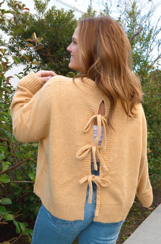 Marigold Tie-Back Sweater - Boutique EllaPar