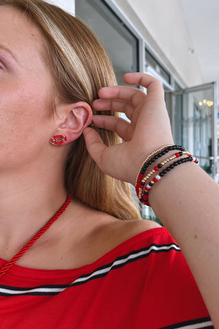 Glitz Football Studs - Boutique EllaPar