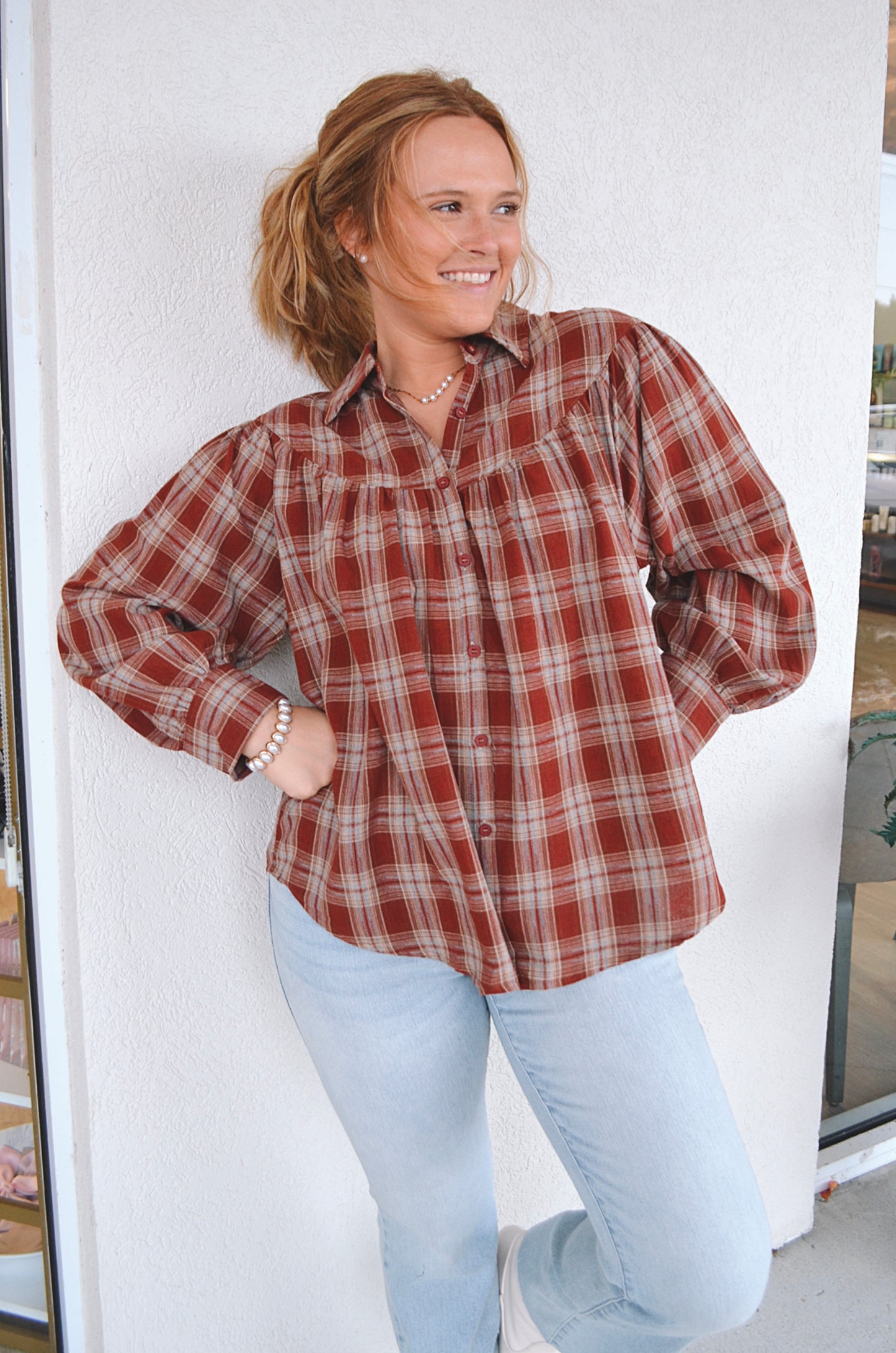 Scarlett Plaid Button-Up