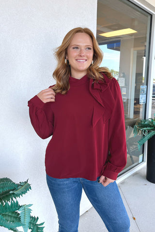 Roslyn Tie-Neck Blouse