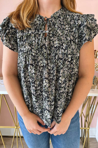 Christy Flutter Sleeve Top
