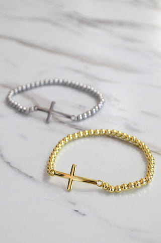 SS Cross Bracelet - Boutique EllaPar