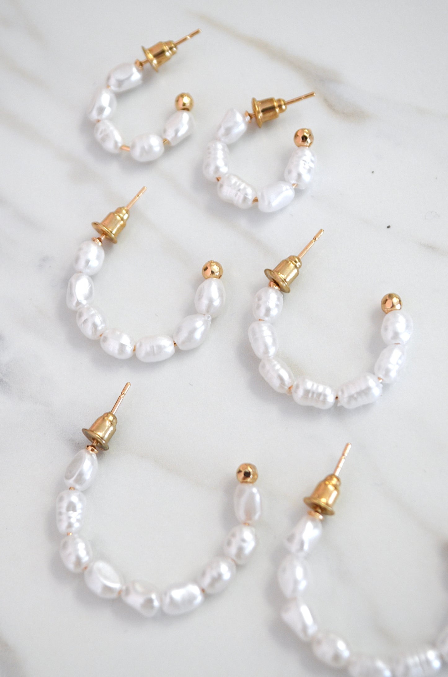 Pearl Trio Hoops