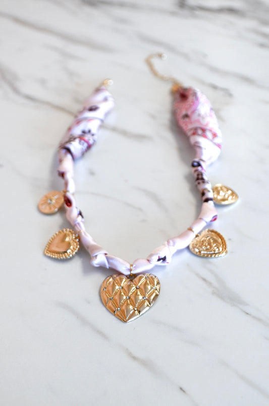 Lottie Heart Charm Scarf