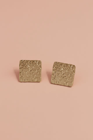 Hammered Square Earrings
