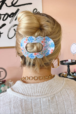 Scalloped Flat Claw Clip