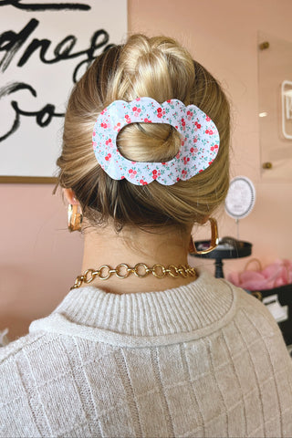 Scalloped Flat Claw Clip