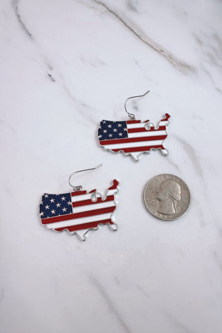 USA Map Earrings - Boutique EllaPar