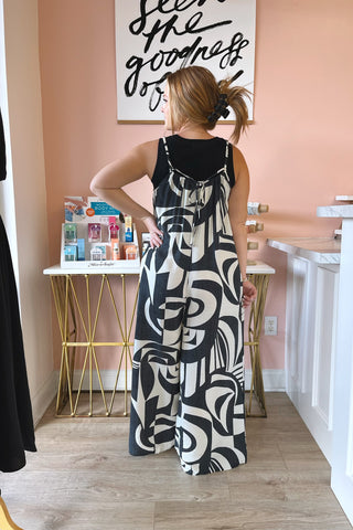 Lindsey Abstract Jumpsuit - Boutique EllaPar