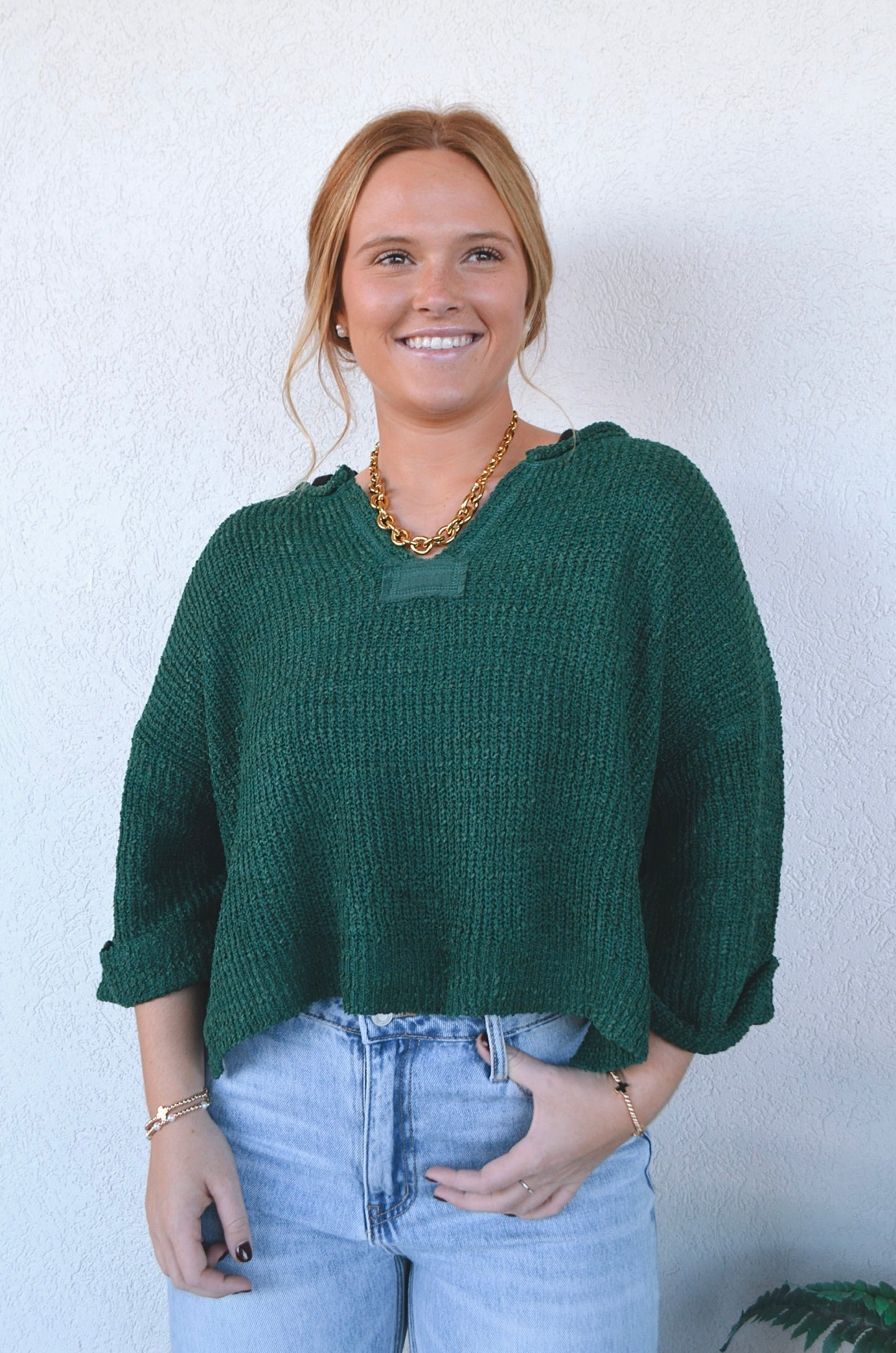Landon Split-Neck Sweater
