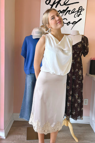 Ella Lace Trim Skirt