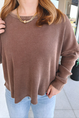 Wren Oversized Waffle Top