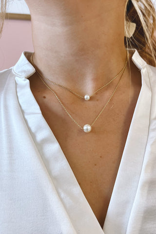 18K Pearly Necklace - Boutique EllaPar