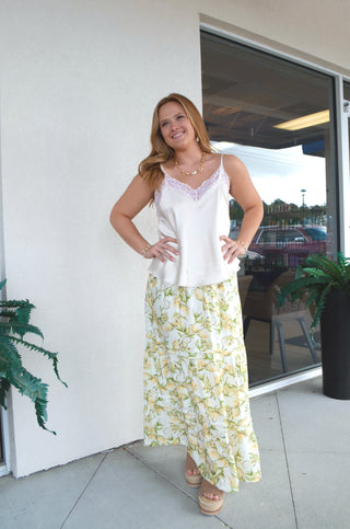 Amalfi Lemon Skirt - Boutique EllaPar