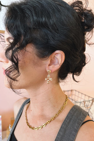 Marie Cross Earrings - Boutique EllaPar