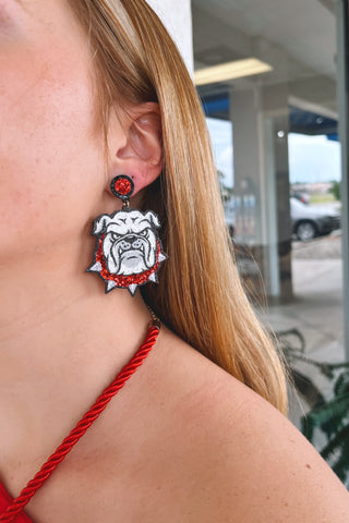 UGA Glitter Earrings - Boutique EllaPar