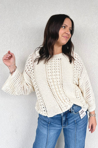 Priscilla Pointelle Sweater