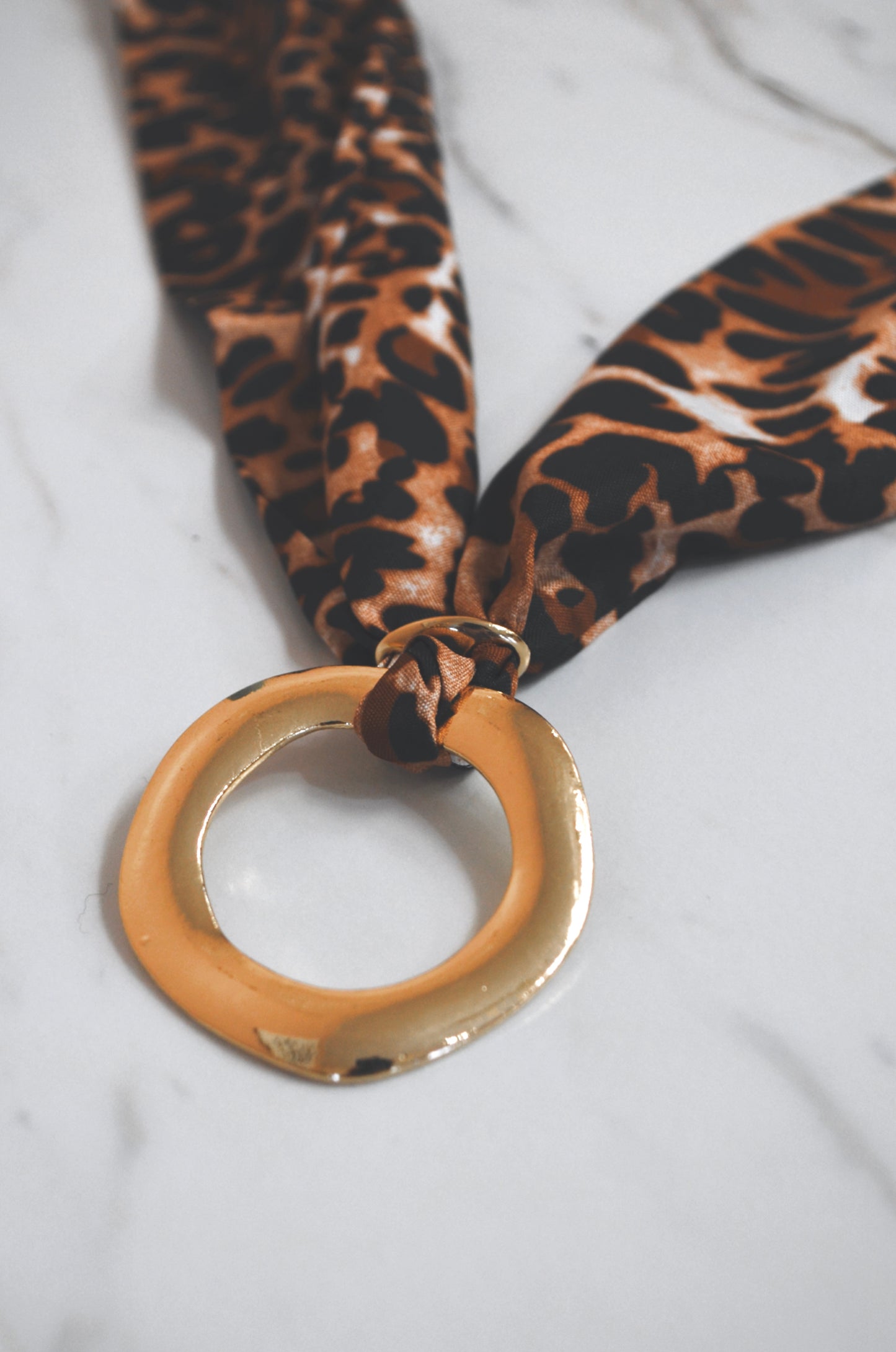 Ani Leopard Scarf Necklace