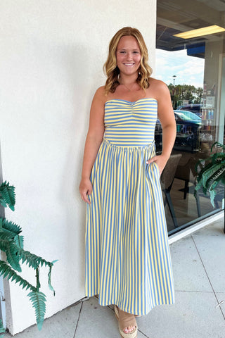 Cabana Striped Maxi Dress