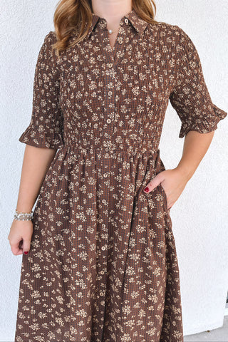 Maeve 1/2 Sleeve Midi Dress