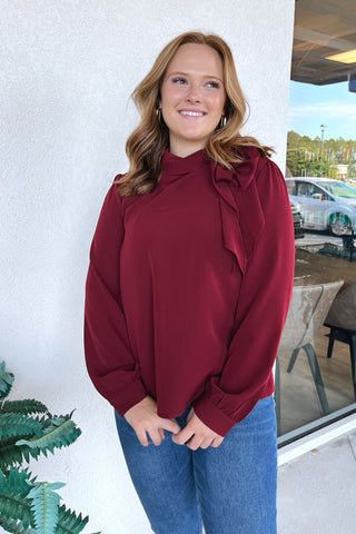 Roslyn Tie-Neck Blouse