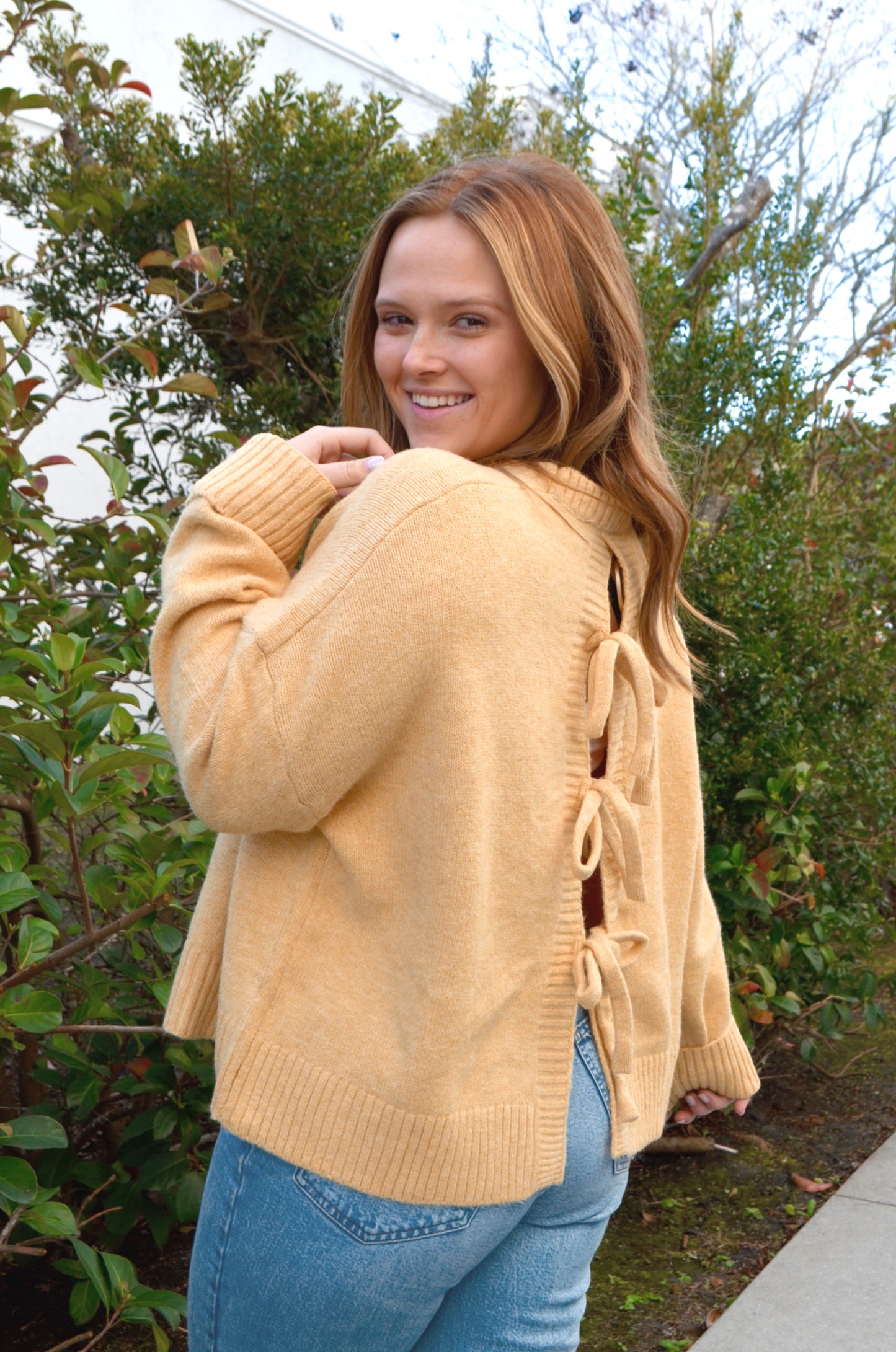 Marigold Tie-Back Sweater