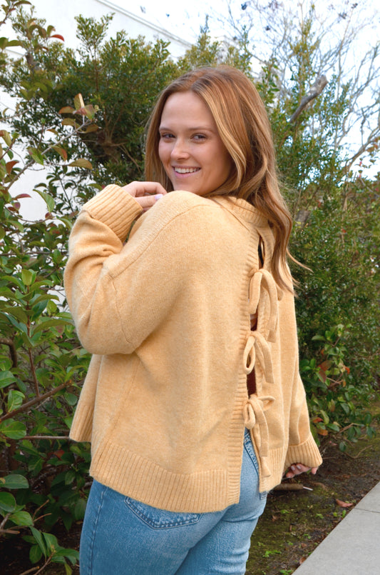 Marigold Tie-Back Sweater