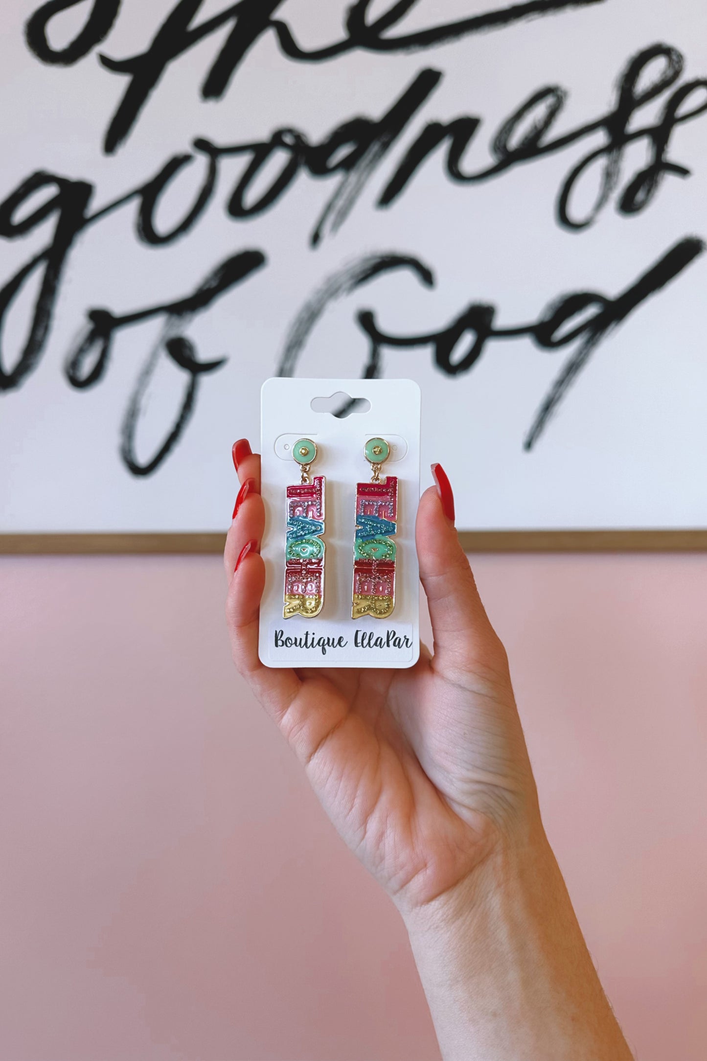 Pave Teacher Earrings