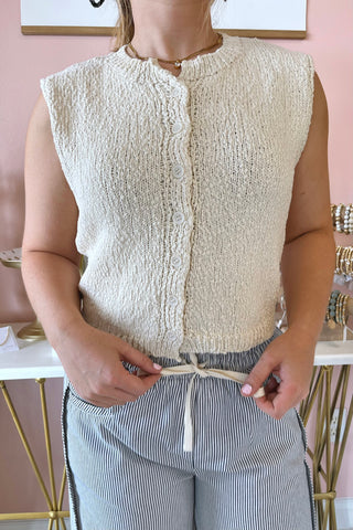 Maya Sleeveless Cardigan