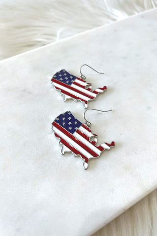 USA Map Earrings - Boutique EllaPar