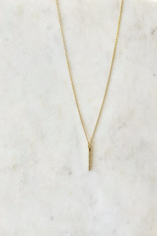 GD Bar Necklace - Boutique EllaPar