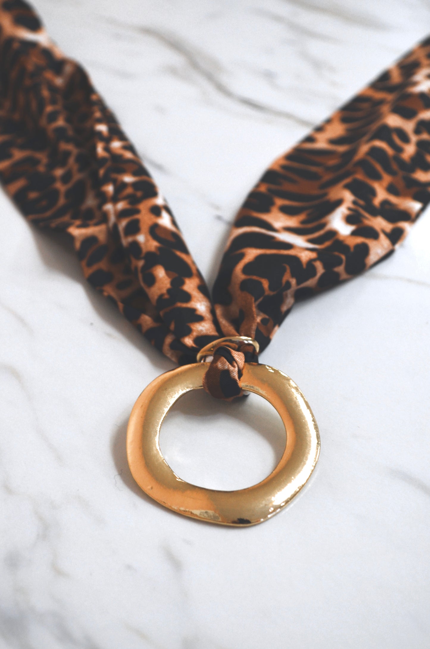 Ani Leopard Scarf Necklace