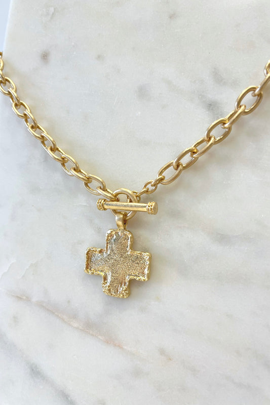Gaudy Cross Necklace - Boutique EllaPar